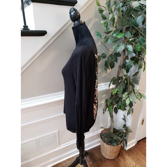 Lascana Venus Top Women M Black Long Sleeve Stretch Soft Rayon Backless Basic - Picture 6 of 11